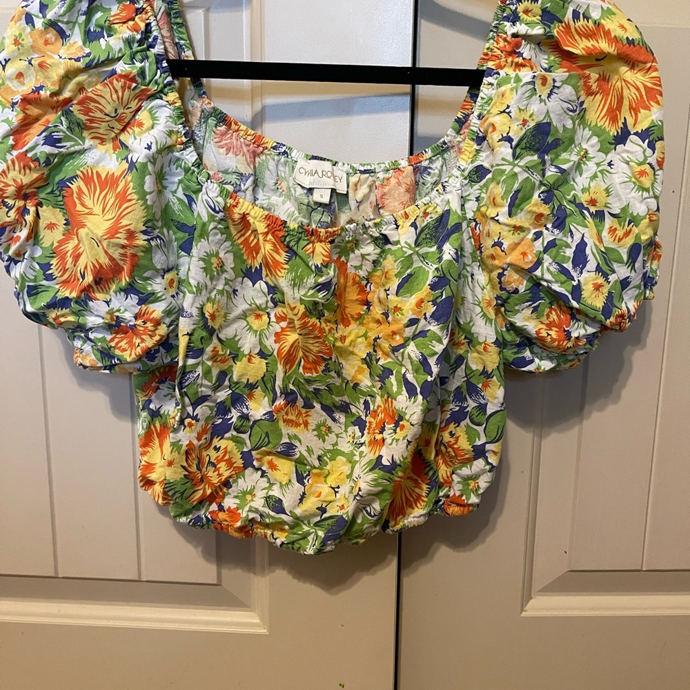 Floral Puff Sleeve Top